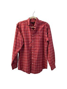 Brooks Brothers Supima Cotton Plaid Button Down Shirt Size XL